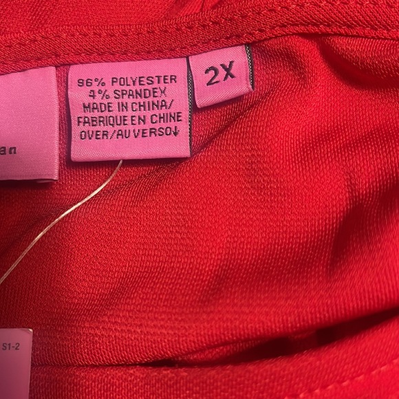 NWT Belted Red Dress - Picture 4 of 6